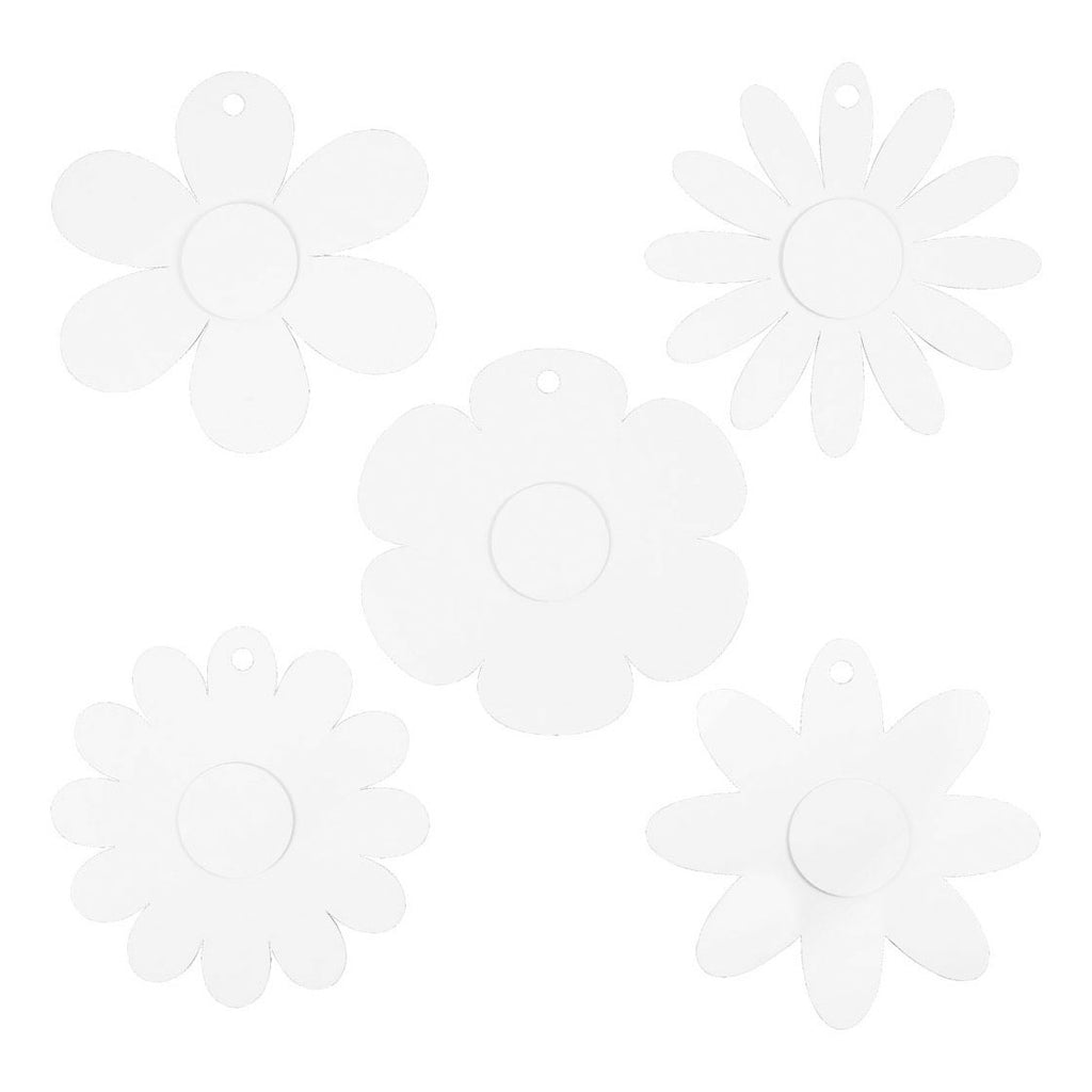 Creativ company bloemen, d 20 cm, 400 gr, wit, 5x3 stuk 1 doos