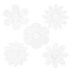 Creativ company bloemen, d 20 cm, 400 gr, wit, 5x3 stuk 1 doos
