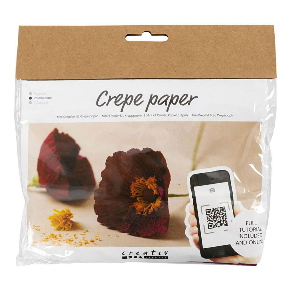 Creativ company mini hobbyset crepepapier klaprozen