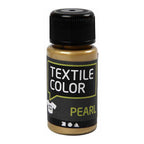 Creativ company textile color dekkende textielverf - goud parelmoer, 50ml