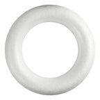 Creativ company styropor ring wit met platte achterkant, 35cm