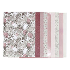 Creativ company design papierblok, afm 21x30 cm, 120+128 gr, beige, bruin, roze, wit, 24 vel 1 doos