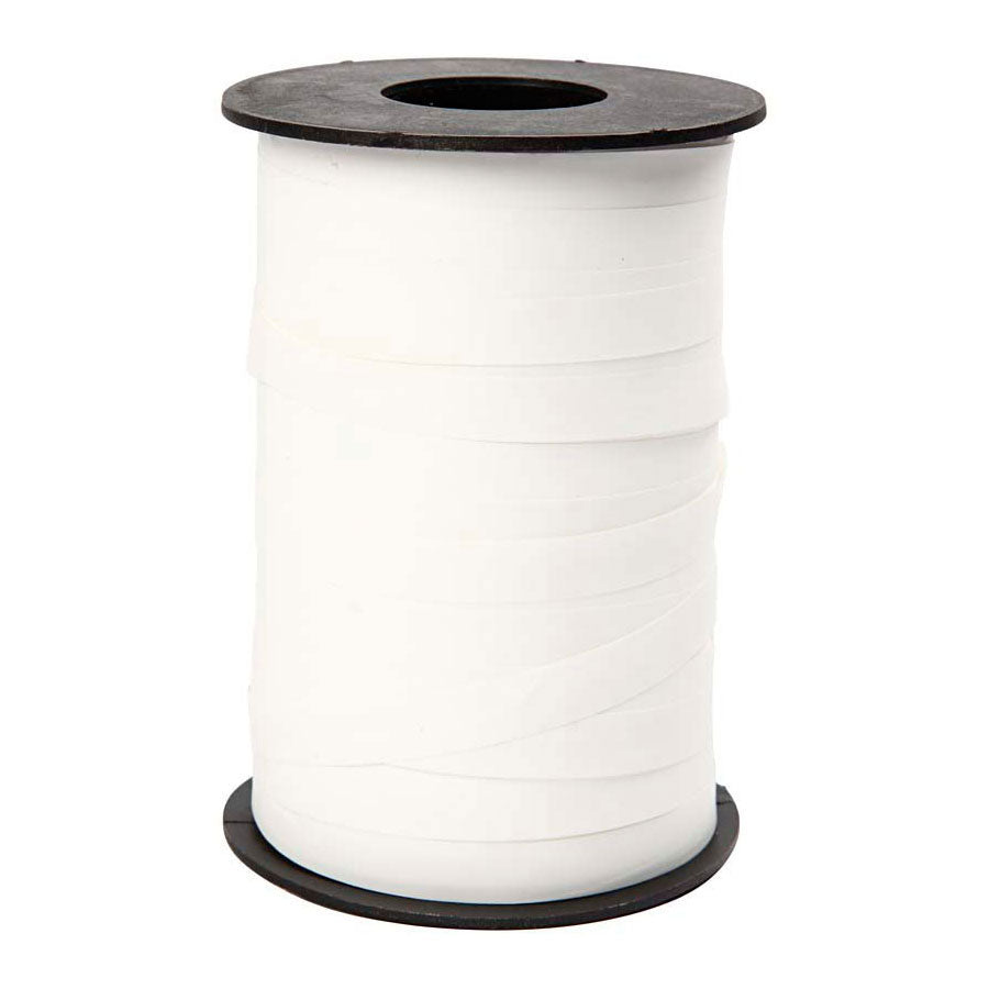 Creativ company cadeaulint, b: 10 mm, matt, wit, 250 m 1 rol