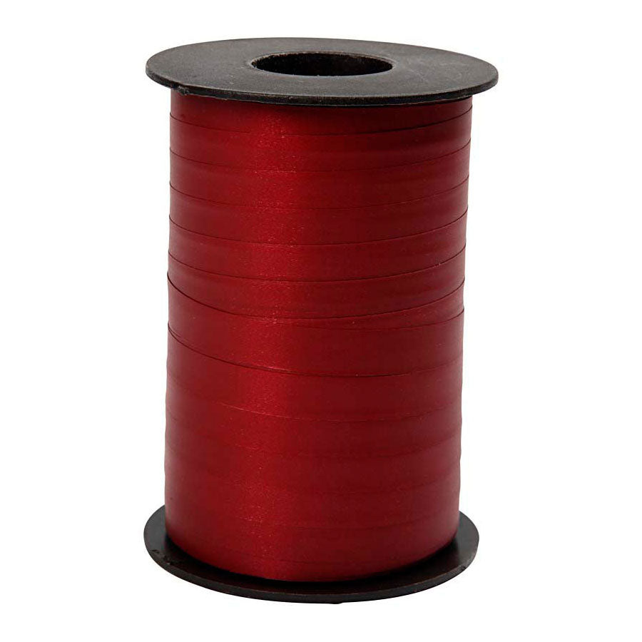 Creativ company cadeaulint, b: 10 mm, matt, donkerrood, 250 m 1 rol