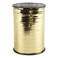 Cadeaulint, b: 10 mm, glossy, goud metallic, 250 m 1 rol