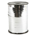 Cadeaulint, b: 10 mm, glossy, zilver, 250 m 1 rol