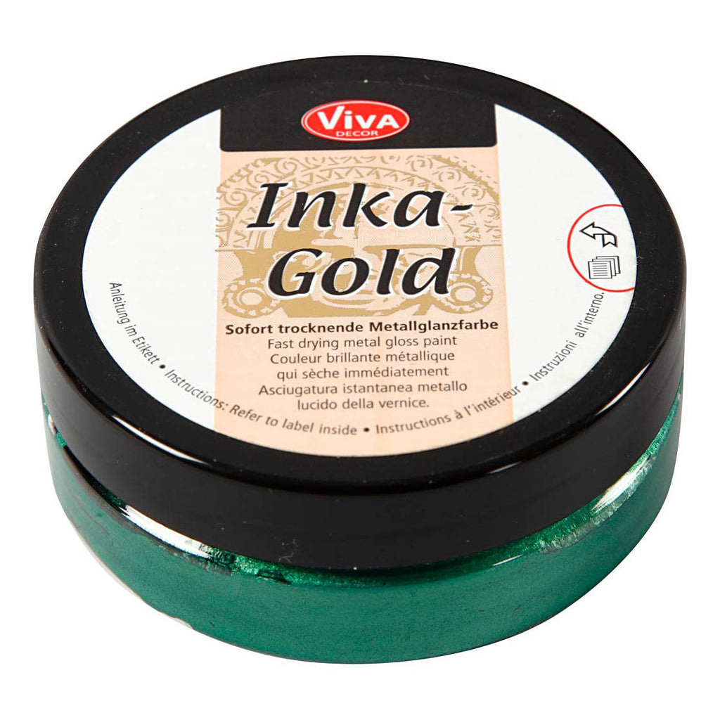 Creativ company inka-gold glanswax - emerald, 50ml