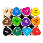 Creativ company tekenstift standaard kleuren, 12st. dubbelzijdig