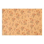 Creativ company faux leather papier bruin met bloemenprint, 1m