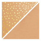 Creativ company faux leather papier bruin met stippen, 1m