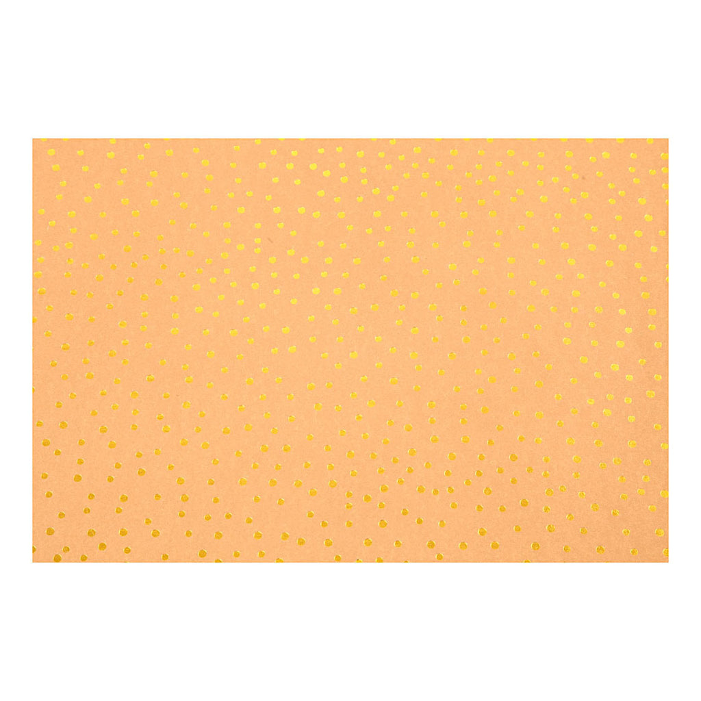Creativ company faux leather papier bruin met stippen, 1m