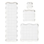 Creativ company stempelblok, afm 2,5x2,5+5x5+7,6x7,6+5x16,5 cm, dikte 1 cm, 4 stuk 1 doos