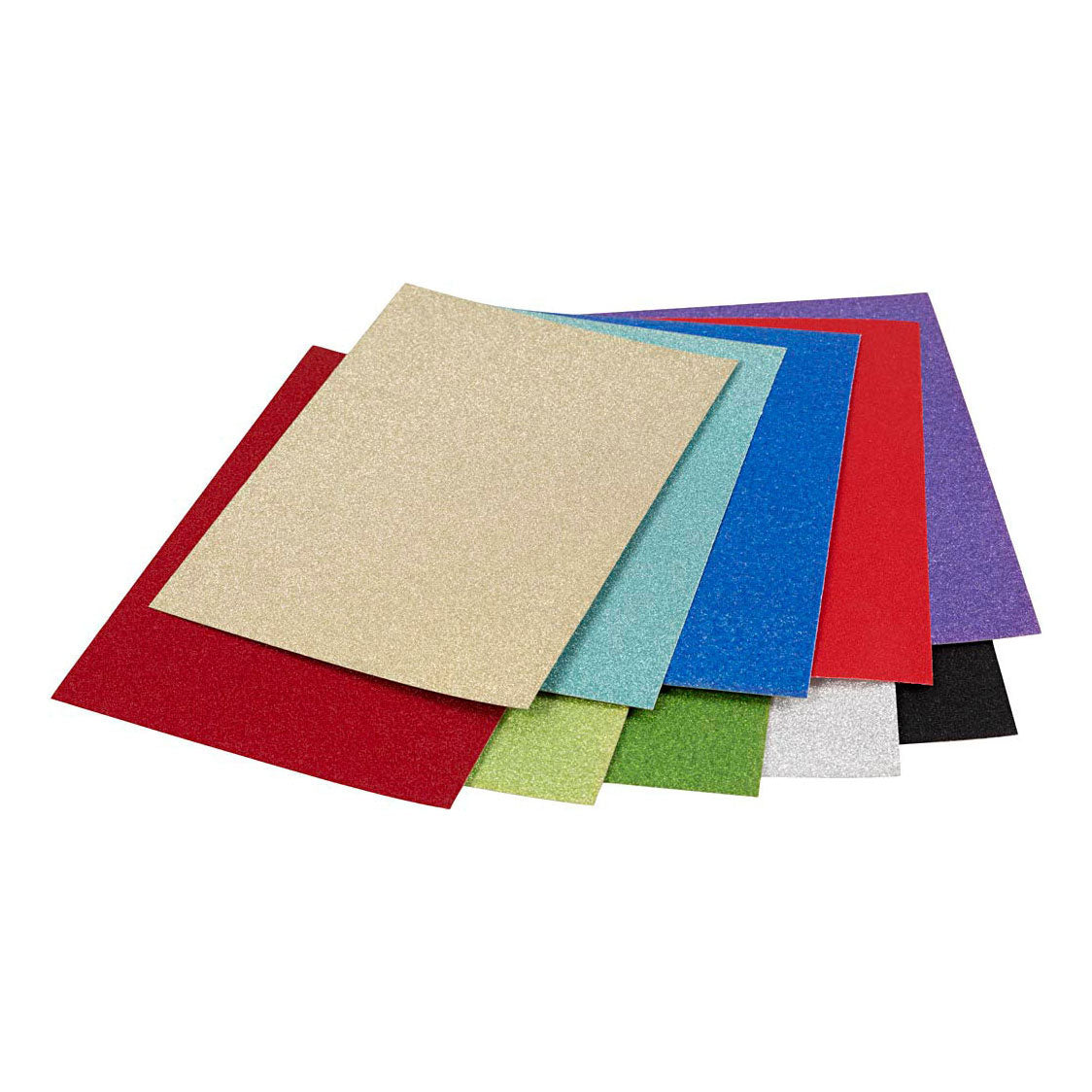 Creativ company glitterkarton, a4, 250 gr, 50 vel 1 doos