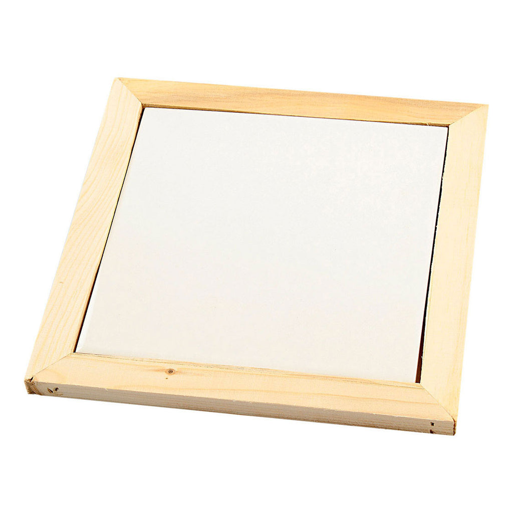 Creativ company onderzetter met houten lijst 15x15cm, 10st.