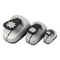 Creativ company ponsen set, grafische ster, afm 25+50+75 mm, 3 stuk 1 doos