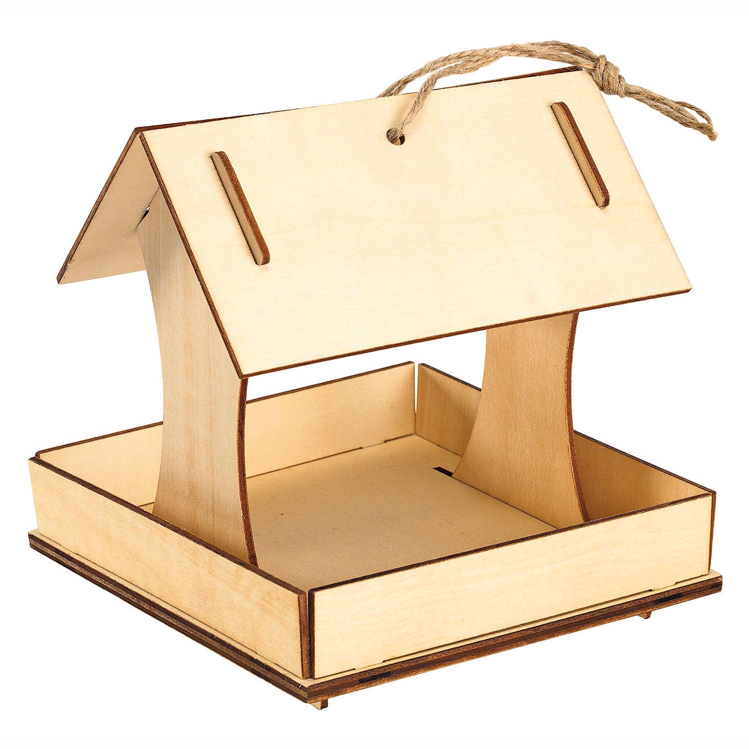 Colorations - maak je eigen houten vogelvoederhuisje, set van 6
