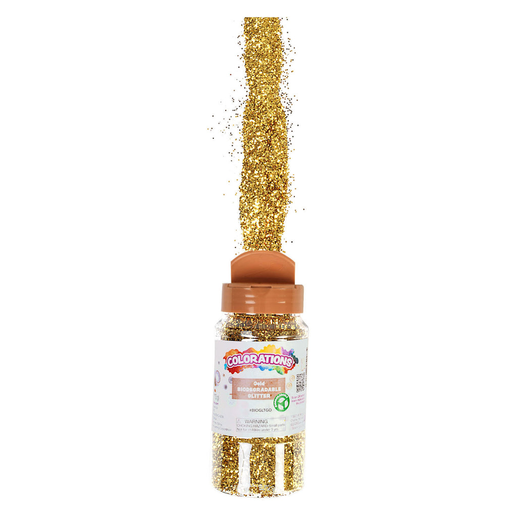 Colorations - biologische afbreekbare glitter - goud, 113 gram