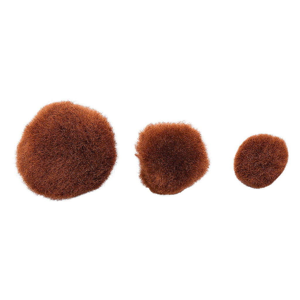 Colorations - pom poms bruin, 100st.