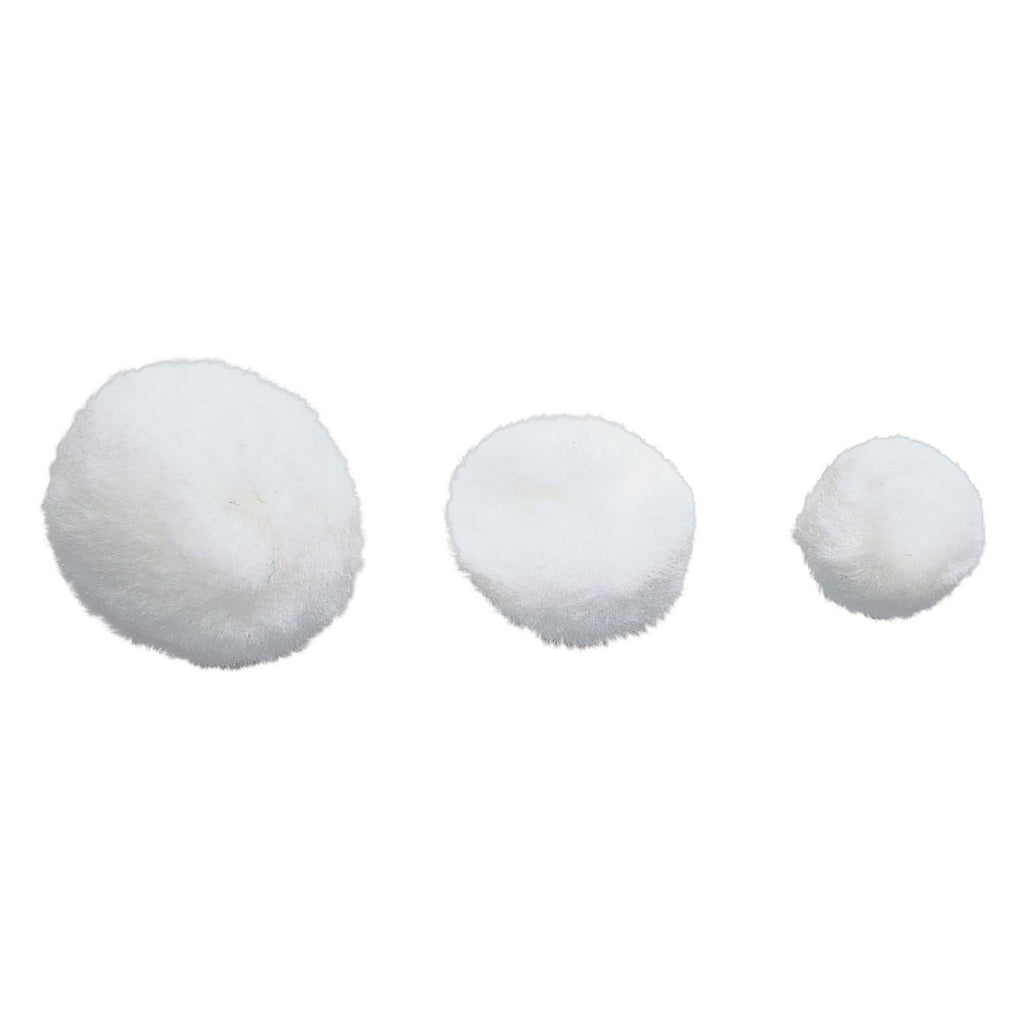 Colorations - pom poms wit, 100st.