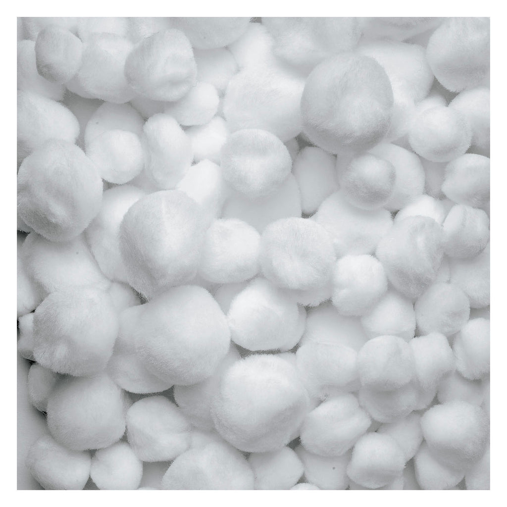 Colorations - pom poms wit, 100st.