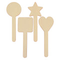 Colorations - diy houten stokvormen 4 designs, 20st.