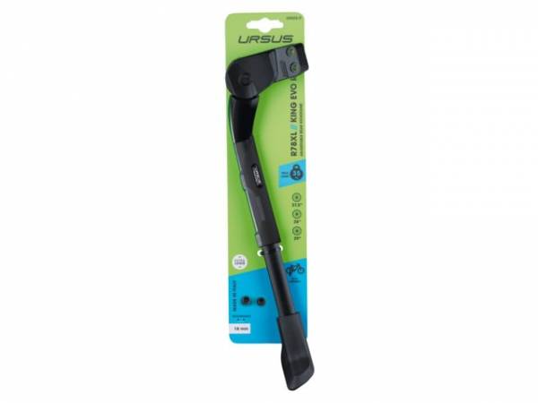 Ursus standaard king evo xl achterstandaard 18 mm plaat zwart - 134217
