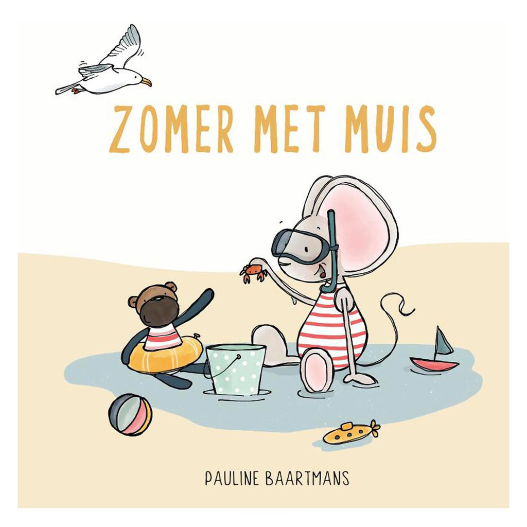 Witte leeuw zomer met muis