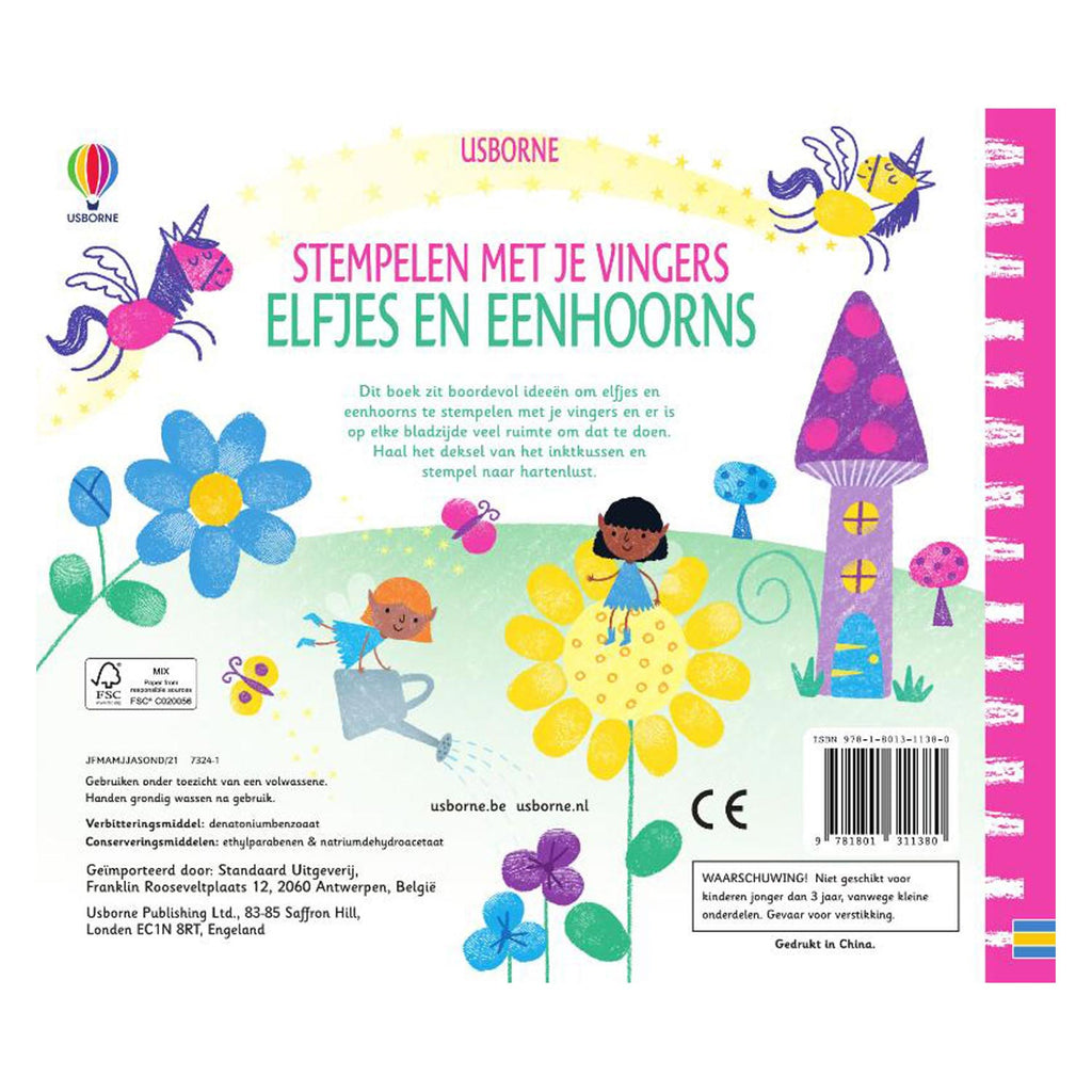Wpg uitgevers stempelen met je vingers - elfjes en eenhoorns