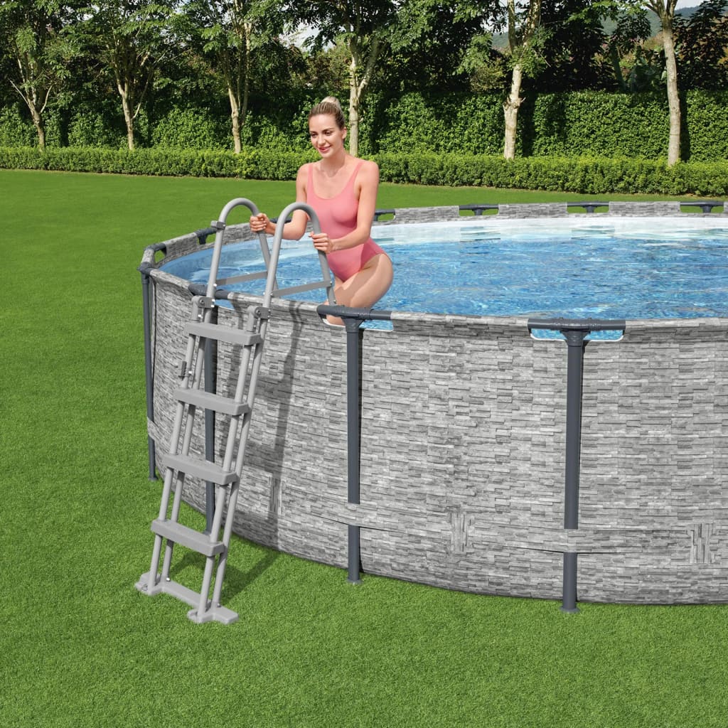 Bestway zwembadladder flowclear met 4 treden 122 cm