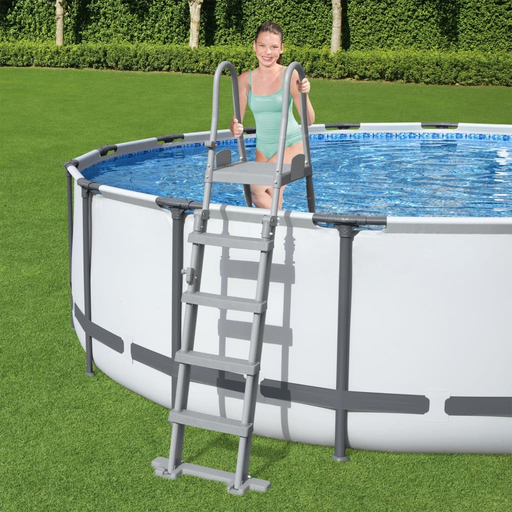 Bestway zwembadladder flowclear met 4 treden 132 cm
