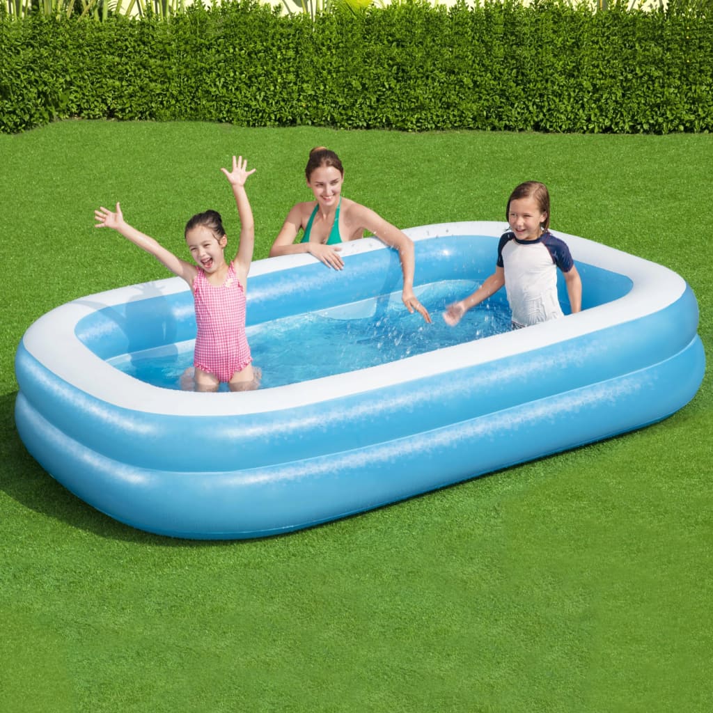 Bestway opblaasbaar zwembad 262x175x51 cm blauw wit