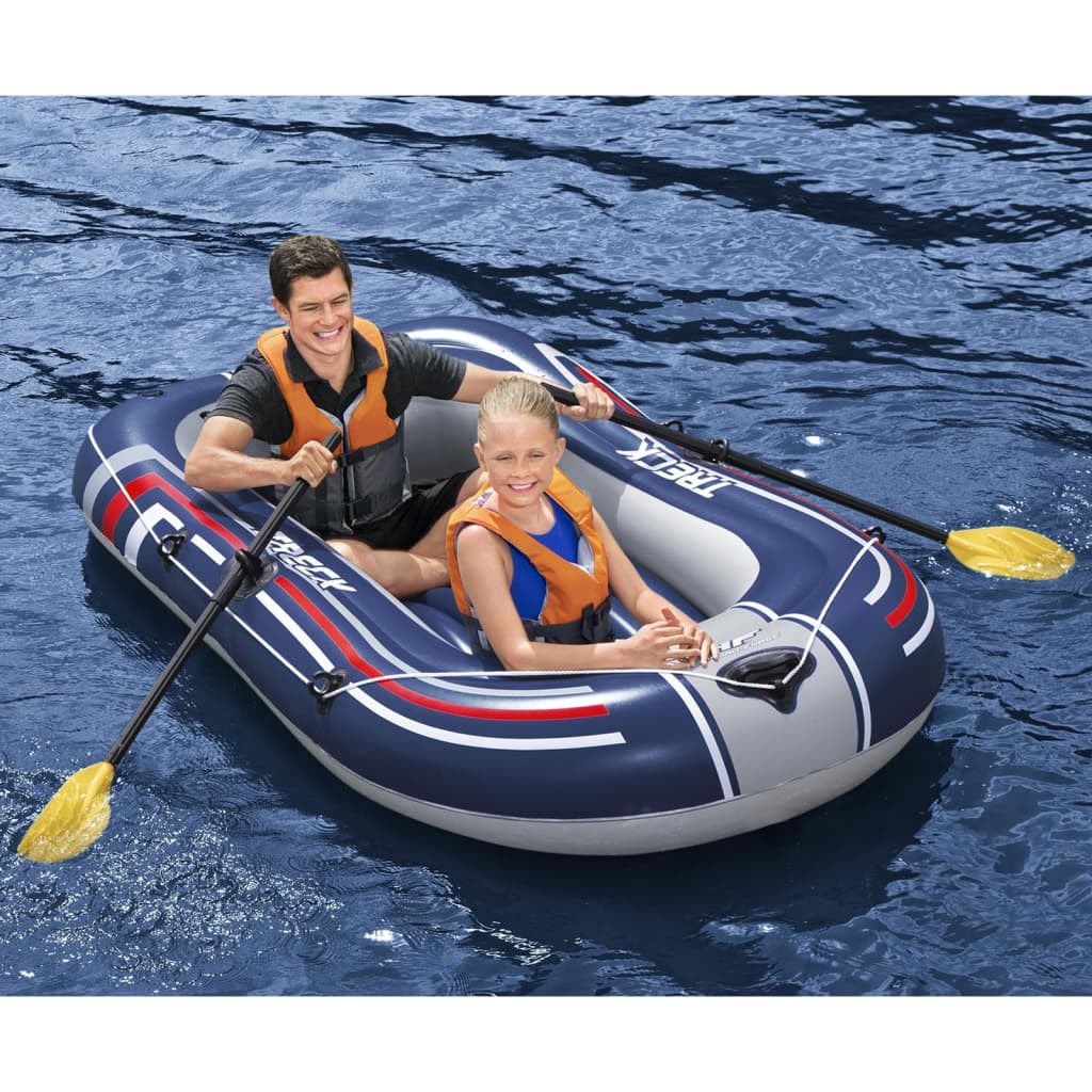 Bestway hydro-force opblaasboot met pomp en roeispanen blauw