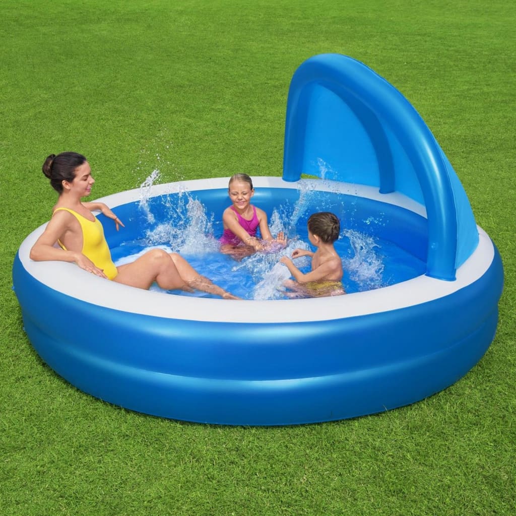 Bestway familiebad rond summer days met uv zonnescherm, 241cm