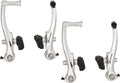Saccon v-brake set voor en achter aluminium - zilver