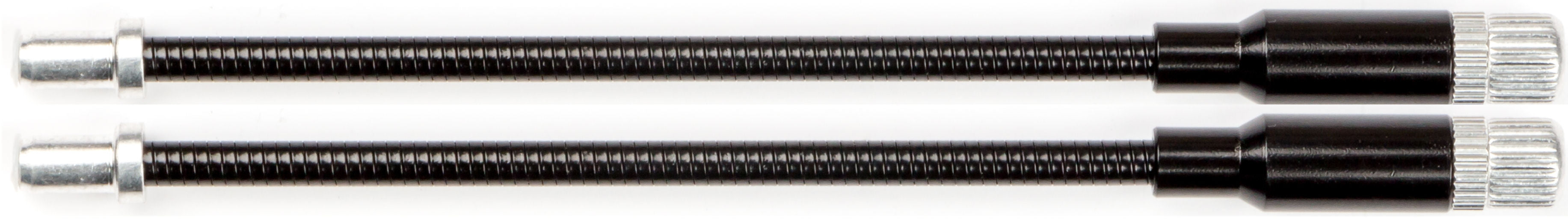 Elvedes verstelbare flex v-brake kabelpijpje lichtmetaal - zwart (2 stuks)