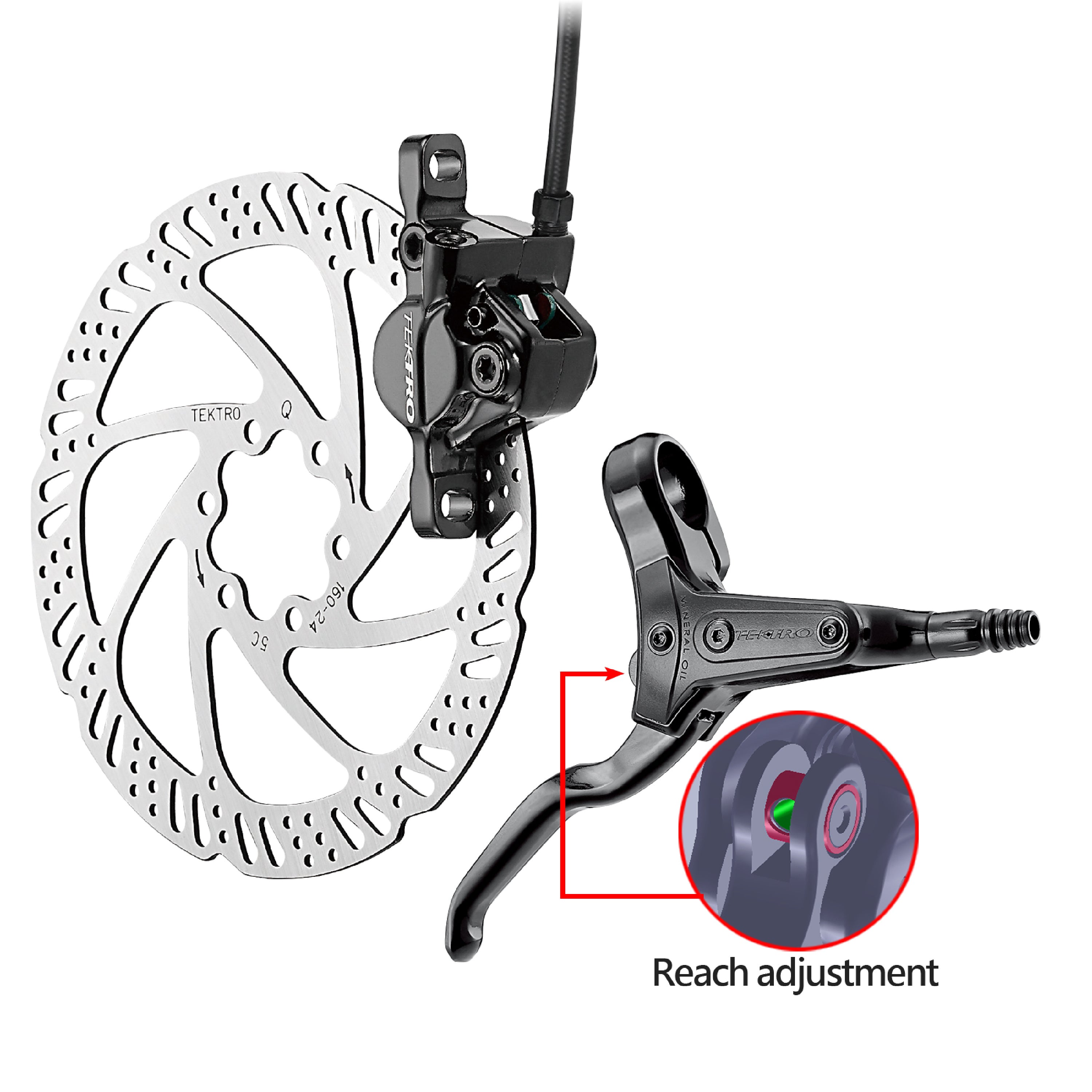 Tektro Schijfrem-set hydro links hd-m285 1800mm