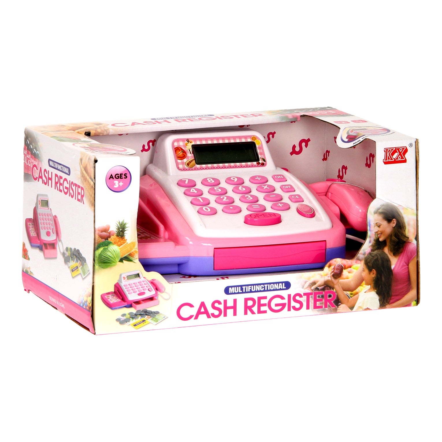 Roze speelgoed kassa