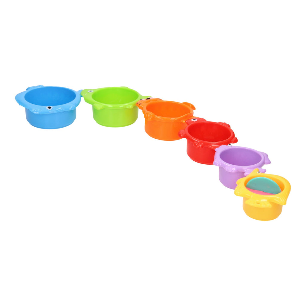 Stapel badbekers dieren, 6dlg.