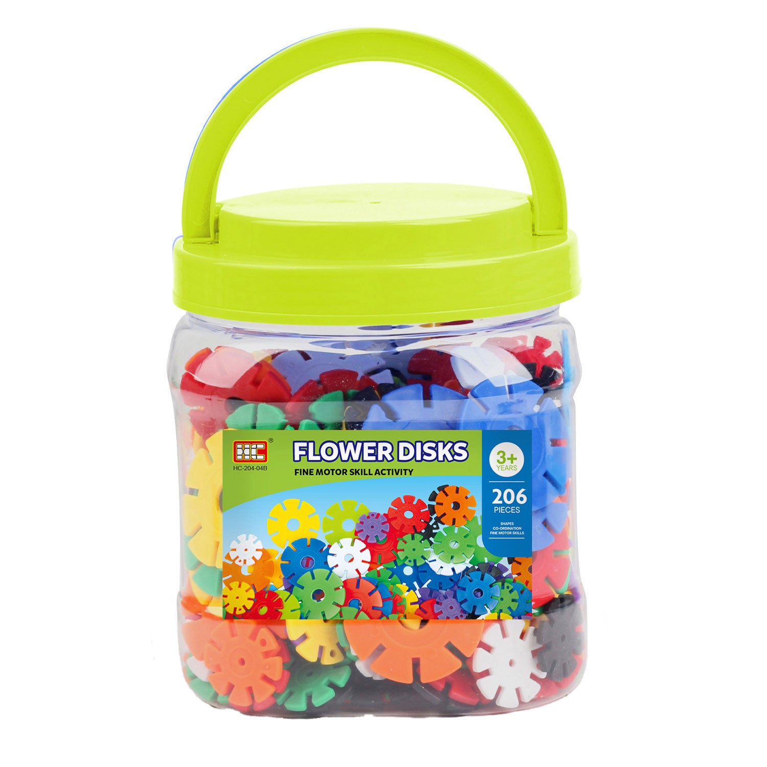 Bouwschijfjes in opbergbox, 206dlg.