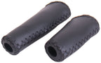 De Edge Leather Grip - Ergonomisch Lederen Handvatset - 135mm 92mm - Zwart