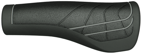 Herrmans LINE DD36 - Ergonomisch verstelbaar fiets handvat (125mm) - Zwart Grijs