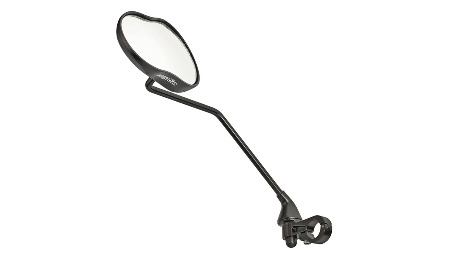 Ergotec spiegel m-99lv met lange arm 121 x 78-66 mm aluminium - zwart gezandstraald