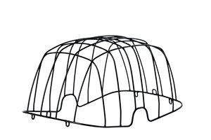 BASIL Draadkoepel voor hondenfietsmand buddy space frame 43,5 x 30 x 24,5cm - zwart
