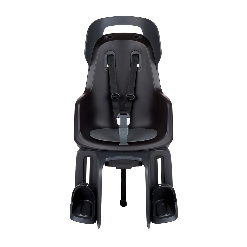 Kinderzitje achter Bobike Go Maxi RS met dragerbevestiging (CFS) en slaapstand - urban zwart