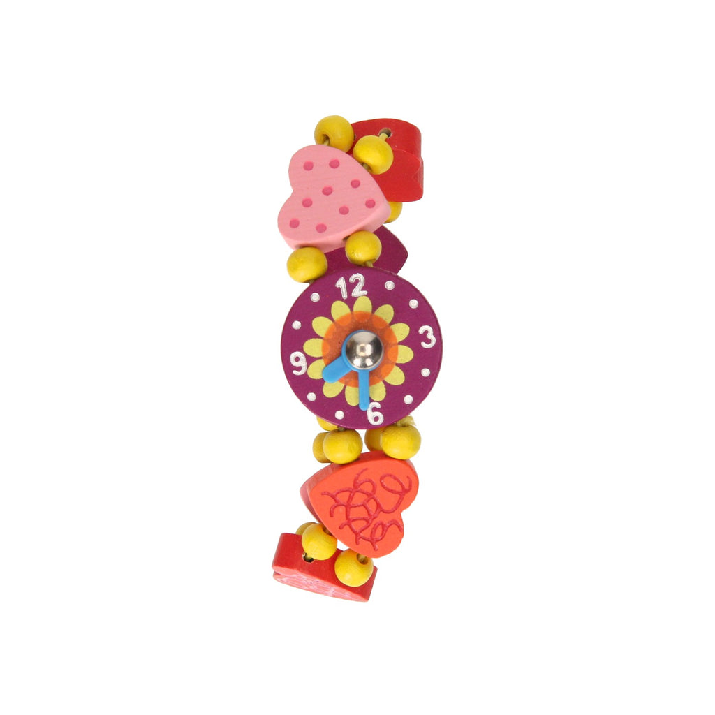Horloge hout hartjes
