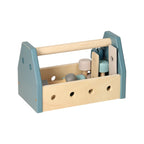 Houten gereedsschapskist - blauw