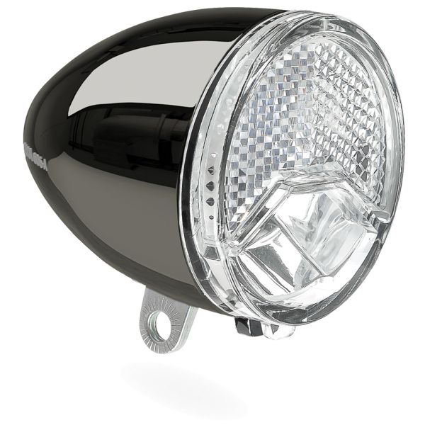 koplamp 606 E-bike 6-48 volt donker chroom 15 lux