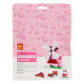 Bouwblokjes 3in1 roze - windmolen, krab, racewagen, 61dlg.