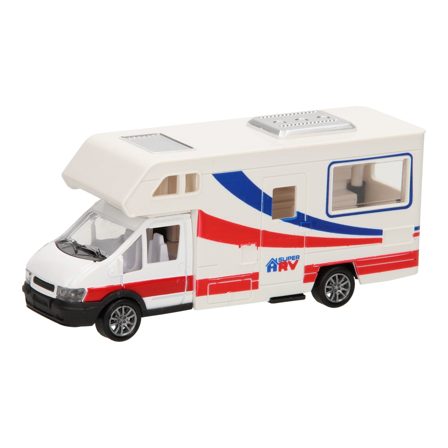 Die-cast camper wit