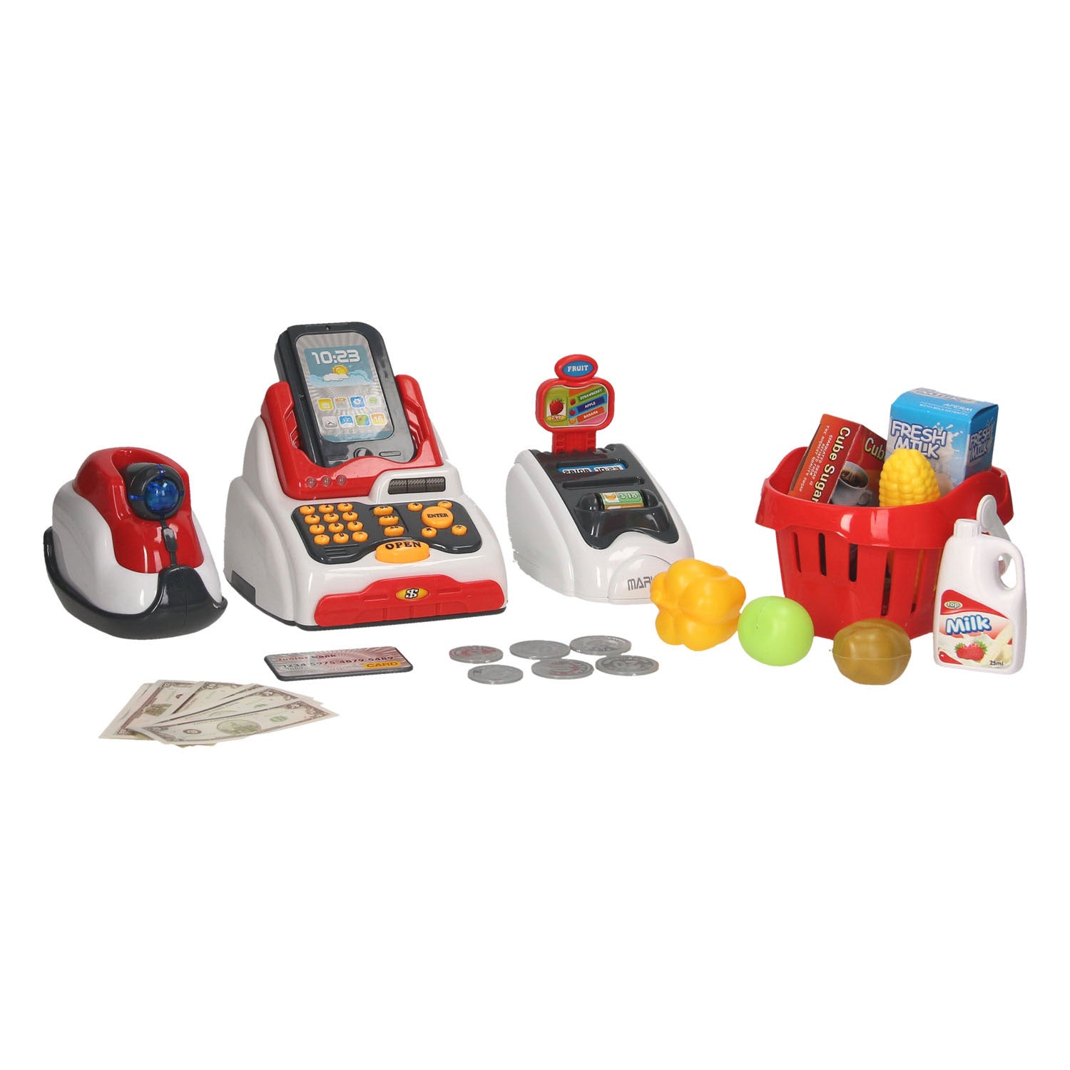 Kassa met licht geluid en accessoires